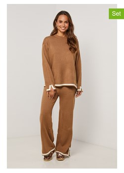 Soft Cashmere 2-częściowy zestaw w kolorze karmelowym ze sklepu Limango Polska w kategorii Swetry damskie - zdjęcie 187711479