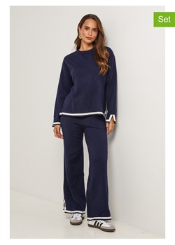 Soft Cashmere 2-częściowy zestaw w kolorze granatowym ze sklepu Limango Polska w kategorii Swetry damskie - zdjęcie 187711489