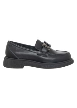 Patrizia Pepe Skórzane mokasyny w kolorze czarnym ze sklepu Limango Polska w kategorii Mokasyny damskie - zdjęcie 187712649