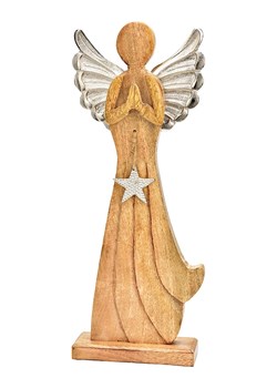 G. Wurm Figurka dekoracyjna &quot;Angel&quot; w kolorze beżowym - 18 x 47 x 6 cm ze sklepu Limango Polska w kategorii Dekoracje - zdjęcie 187712886