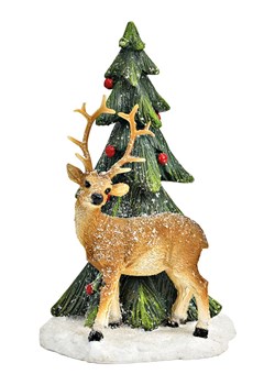 G. Wurm Figurka dekoracyjna &quot;Deer&quot; w kolorze zielono-jasnobrązowym - wys. 20 x Ø 12 cm ze sklepu Limango Polska w kategorii Dekoracje - zdjęcie 187712897