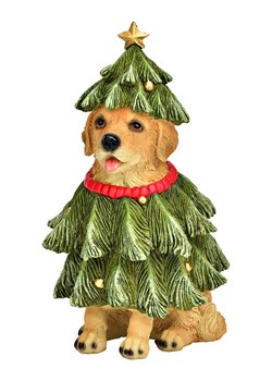 G. Wurm Figurka dekoracyjna &quot;Dog&quot; w kolorze zielono-jasnobrązowym - 13 x 24 x 14 cm ze sklepu Limango Polska w kategorii Dekoracje - zdjęcie 187712898