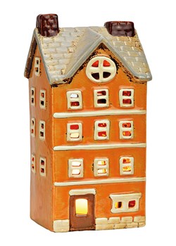 G. Wurm Świecznik &quot;House&quot; w kolorze jasnobrązowym - 11 x 22 x 9 cm ze sklepu Limango Polska w kategorii Świeczniki - zdjęcie 187712975