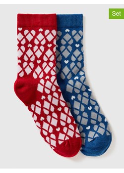 Benetton Skarpety (2 pary) ze wzorem ze sklepu Limango Polska w kategorii Skarpetki dziecięce - zdjęcie 187713766