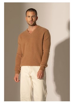 Perfect Cashmere Kaszmirowy sweter &quot;Enzo&quot; w kolorze jasnobrązowym ze sklepu Limango Polska w kategorii Swetry męskie - zdjęcie 187718615