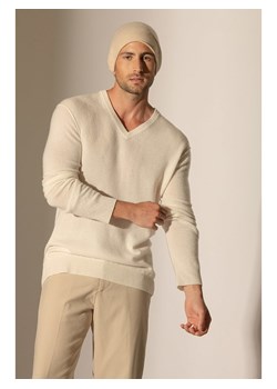 Perfect Cashmere Kaszmirowy sweter &quot;Lorenzo&quot; w kolorze kremowym ze sklepu Limango Polska w kategorii Swetry męskie - zdjęcie 187718659