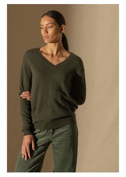 Perfect Cashmere Kaszmirowy sweter &quot;Kalie&quot; w kolorze khaki ze sklepu Limango Polska w kategorii Swetry damskie - zdjęcie 187719126