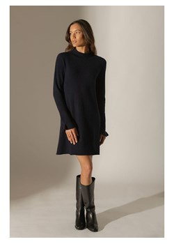 Perfect Cashmere Kaszmirowa sukienka &quot;Lyamia&quot; w kolorze granatowym ze sklepu Limango Polska w kategorii Sukienki - zdjęcie 187719247