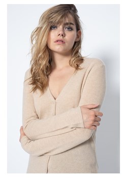 Perfect Cashmere Kaszmirowy kardigan &quot;Paige&quot; w kolorze beżowym ze sklepu Limango Polska w kategorii Swetry damskie - zdjęcie 187719427