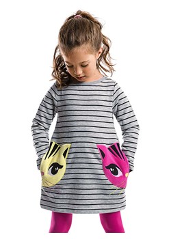 Denokids Sukienka &quot;Twin Cat&quot; w kolorze szarym ze sklepu Limango Polska w kategorii Sukienki dziewczęce - zdjęcie 187720919