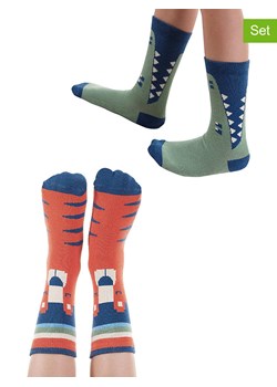 Denokids Skarpety (2 pary) &quot;Animals&quot; ze wzorem ze sklepu Limango Polska w kategorii Skarpetki dziecięce - zdjęcie 187721788