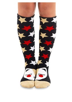 Denokids Podkolanówki &quot;Glitter Cat&quot; w kolorze czarnym ze sklepu Limango Polska w kategorii Skarpetki dziecięce - zdjęcie 187722788