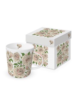 ppd Kubek jumbo &quot;Roses&quot; w kolorze biało-beżowym - 400 ml ze sklepu Limango Polska w kategorii Naczynia - zdjęcie 187723875