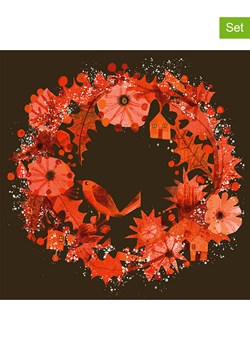 ppd Serwetki (40 szt.) &quot;Autumn Wreath&quot; w kolorze czarno-czerwonym ze sklepu Limango Polska w kategorii Akcesoria kuchenne - zdjęcie 187723907