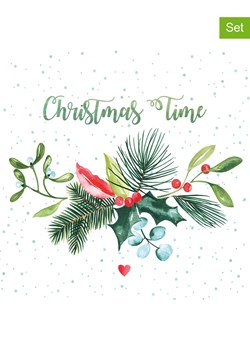 ppd Serwetki (40 szt.) &quot;Christmas Time&quot; w kolorze biało-zielonym ze sklepu Limango Polska w kategorii Akcesoria kuchenne - zdjęcie 187723919