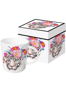 ppd Kubek jumbo &quot;Flora Tiger&quot; w kolorze beżowo-różowym - 350 ml ze sklepu Limango Polska w kategorii Naczynia - zdjęcie 187723926