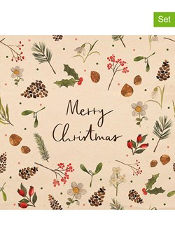 ppd Serwetki (40 szt.) &quot;Lena´s Christmas&quot; w kolorze beżowo-zielono-czerwonym ze sklepu Limango Polska w kategorii Akcesoria kuchenne - zdjęcie 187724016