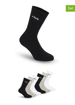 Fila Skarpety (6 par) w kolorze białym, czarnym i szarym do tenisa ze sklepu Limango Polska w kategorii Skarpetki męskie - zdjęcie 187726098