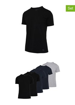 Fila Koszulki (5 szt.) w kolorze granatowym, czarnym i szarym ze sklepu Limango Polska w kategorii T-shirty męskie - zdjęcie 187726477