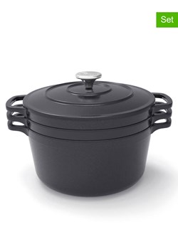 Brandt 8-częściowy zestaw w kolorze czarnym - Ø 25 cm ze sklepu Limango Polska w kategorii Garnki - zdjęcie 187726865