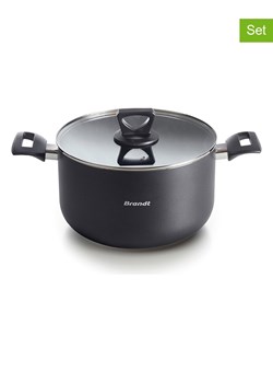 Brandt 2-częściowy zestaw w kolorze czarnym - Ø 24 cm ze sklepu Limango Polska w kategorii Garnki - zdjęcie 187727156