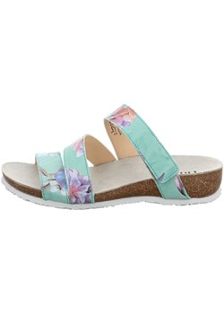 Think! Skórzane klapki w kolorze turkusowym ze sklepu Limango Polska w kategorii Klapki damskie - zdjęcie 187728846