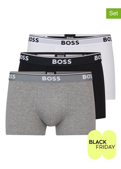 Hugo Boss Bokserki (3 pary) w kolorze szarym, białym i czarnym ze sklepu Limango Polska w kategorii Majtki męskie - zdjęcie 187740887