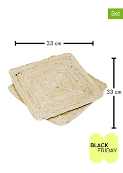 FYNCH-HATTON Podkładki stołowe (4 szt.) &quot;Utamu&quot; w kolorze beżowym - 33 x 33 cm ze sklepu Limango Polska w kategorii Podkładki na stół - zdjęcie 187741129