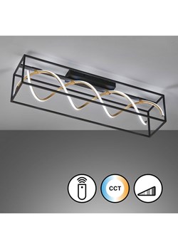 FISCHER &amp; HONSEL Lampa sufitowa LED &quot;Gil&quot; w kolorze czarnym - 90 x 25 x 20 cm ze sklepu Limango Polska w kategorii Oświetlenie - zdjęcie 187743666