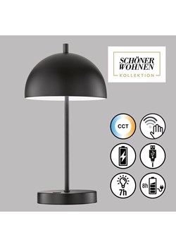 FH Lighting Lampa stołowa LED &quot;Kia&quot; w kolorze czarnym - wys. 35 x Ø 18 cm ze sklepu Limango Polska w kategorii Oświetlenie - zdjęcie 187743668