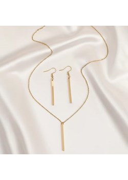 Komplet damski złoty patyczki delikatny ze stali chirurgicznej ze sklepu otien.com w kategorii Komplety biżuterii - zdjęcie 187745417