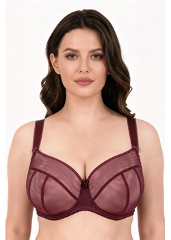 Vivisence 1090 biustonosz miękki z siateczki, na fiszbinach bordowy ze sklepu kontri.pl w kategorii Biustonosze - zdjęcie 187745608