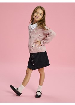 Sinsay - Sweter zapinany na guziki w drobne kwiatki - różowy ze sklepu Sinsay w kategorii Swetry dziewczęce - zdjęcie 187746199