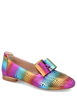 Kolorowe skórzane mokasyny - EMI ROMANI 010.1307 MULTIKOLOR ze sklepu Tymoteo.pl - sklep obuwniczy w kategorii Mokasyny damskie - zdjęcie 187746205
