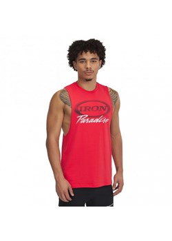 Męski top treningowy Under Armour Project Rock Iron Tank - czerwony ze sklepu Sportstylestory.com w kategorii T-shirty męskie - zdjęcie 187746348