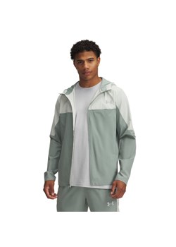 Męska kurtka treningowa Under Armour Vanish Woven Utility Jacket - zielona ze sklepu Sportstylestory.com w kategorii Kurtki męskie - zdjęcie 187746416