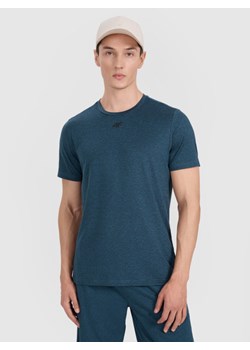 Męska koszulka treningowa 4F 4FWAW25TFTSM1522 - niebieska ze sklepu Sportstylestory.com w kategorii T-shirty męskie - zdjęcie 187746557