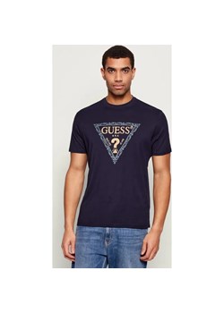 GUESS T-shirt GOLDEN TRIANGLE | Regular Fit ze sklepu Gomez Fashion Store w kategorii T-shirty męskie - zdjęcie 187747596