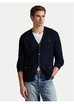 Polo Ralph Lauren Kardigan 710890548004 Granatowy Regular Fit ze sklepu MODIVO w kategorii Swetry męskie - zdjęcie 187747917