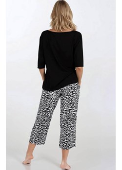Piżama damska wiskoza Noir Grace, Kolor czarny-wzór, Rozmiar S, Momenti per me ze sklepu Primodo w kategorii Piżamy damskie - zdjęcie 187748365