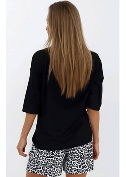 Piżama damska krótkie spodenki Wild &amp; Beautiful, Kolor czarny-wzór, Rozmiar S, Momenti per me ze sklepu Primodo w kategorii Piżamy damskie - zdjęcie 187748386