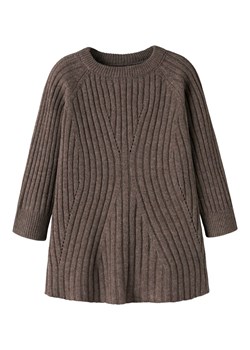 name it Sukienka dzianinowa &quot;Rikine&quot; w kolorze brązowym ze sklepu Limango Polska w kategorii Sukienki dziewczęce - zdjęcie 187748789