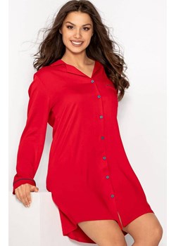 Damska koszula nocna rozpinana The One, Kolor czerwony, Rozmiar S, Momenti per me ze sklepu Intymna w kategorii Koszule nocne - zdjęcie 187749186