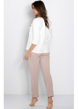 Piżama damska bawełniana Eliza, Kolor ecru-różowy, Rozmiar M, Momenti per me ze sklepu Intymna w kategorii Piżamy damskie - zdjęcie 187749208