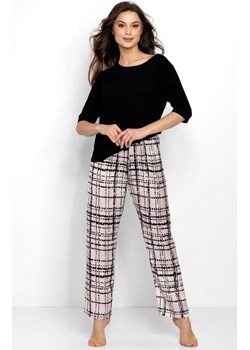 Piżama damska dwuczęściowa Timeless, Kolor piaskowo-czarny, Rozmiar M, Momenti per me ze sklepu Intymna w kategorii Piżamy damskie - zdjęcie 187749289