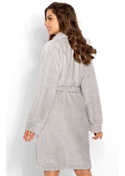 Elegancki szlafrok damski ciepły Thira, Kolor szary, Rozmiar S, Momenti per me ze sklepu Intymna w kategorii Szlafroki damskie - zdjęcie 187749369