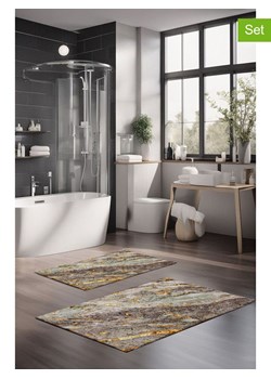 Mijolnir Dywaniki łazienkowe (2 szt.) w kolorze złoto-szarym ze sklepu Limango Polska w kategorii Akcesoria łazienkowe - zdjęcie 187752099