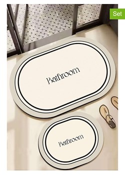 Mijolnir Dywaniki łazienkowe (2 szt.) w kolorze kremowo-czarnym ze sklepu Limango Polska w kategorii Akcesoria łazienkowe - zdjęcie 187752136