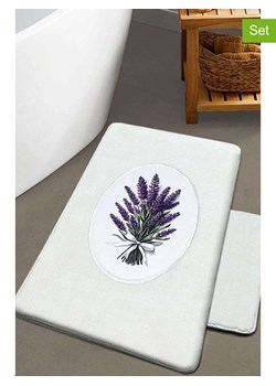 Mijolnir Dywaniki łazienkowe (2 szt.) w kolorze kremowo-fioletowym ze sklepu Limango Polska w kategorii Akcesoria łazienkowe - zdjęcie 187752177