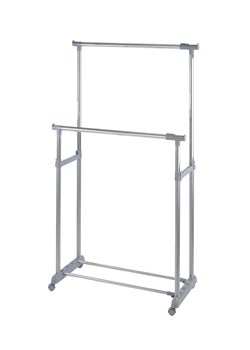 Wenko Stojak &quot;Twin Bars&quot; w kolorze srebrno-szarym na ubrania - 163 x 168 x 44 cm ze sklepu Limango Polska w kategorii Szafy - zdjęcie 187754207
